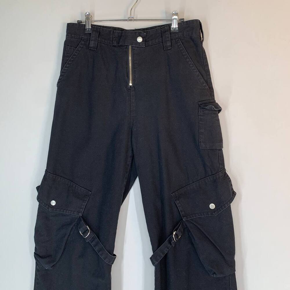 Acne Studios Potina Cargo Trousers Size 36 Charcoal Gray Cotton Punk Grunge - Picture 11 of 16